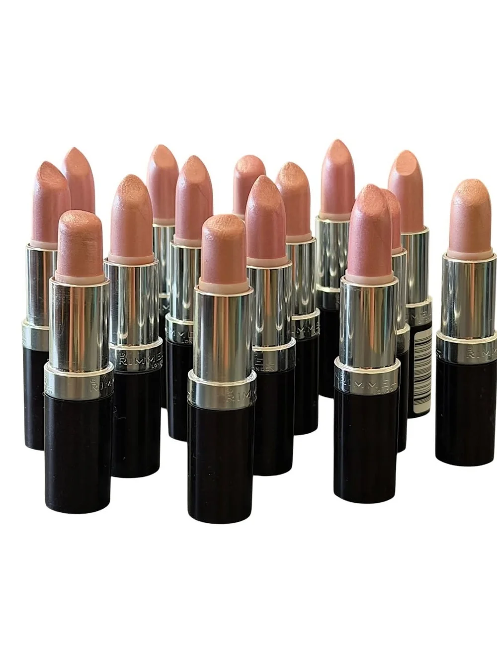 Lot of 15 Rimmel Lasting Finish Lipsticks - 002 Candy - Sanitized Testers